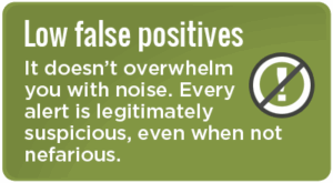 Low false positives