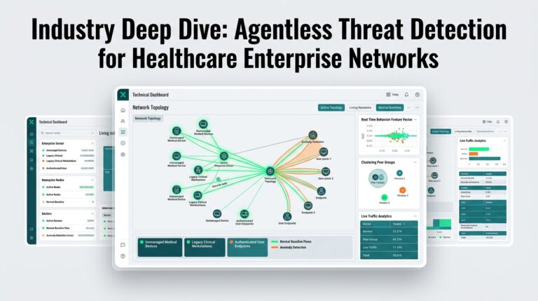 Healthcare Agentless Behavioral Threat Detection Architecture